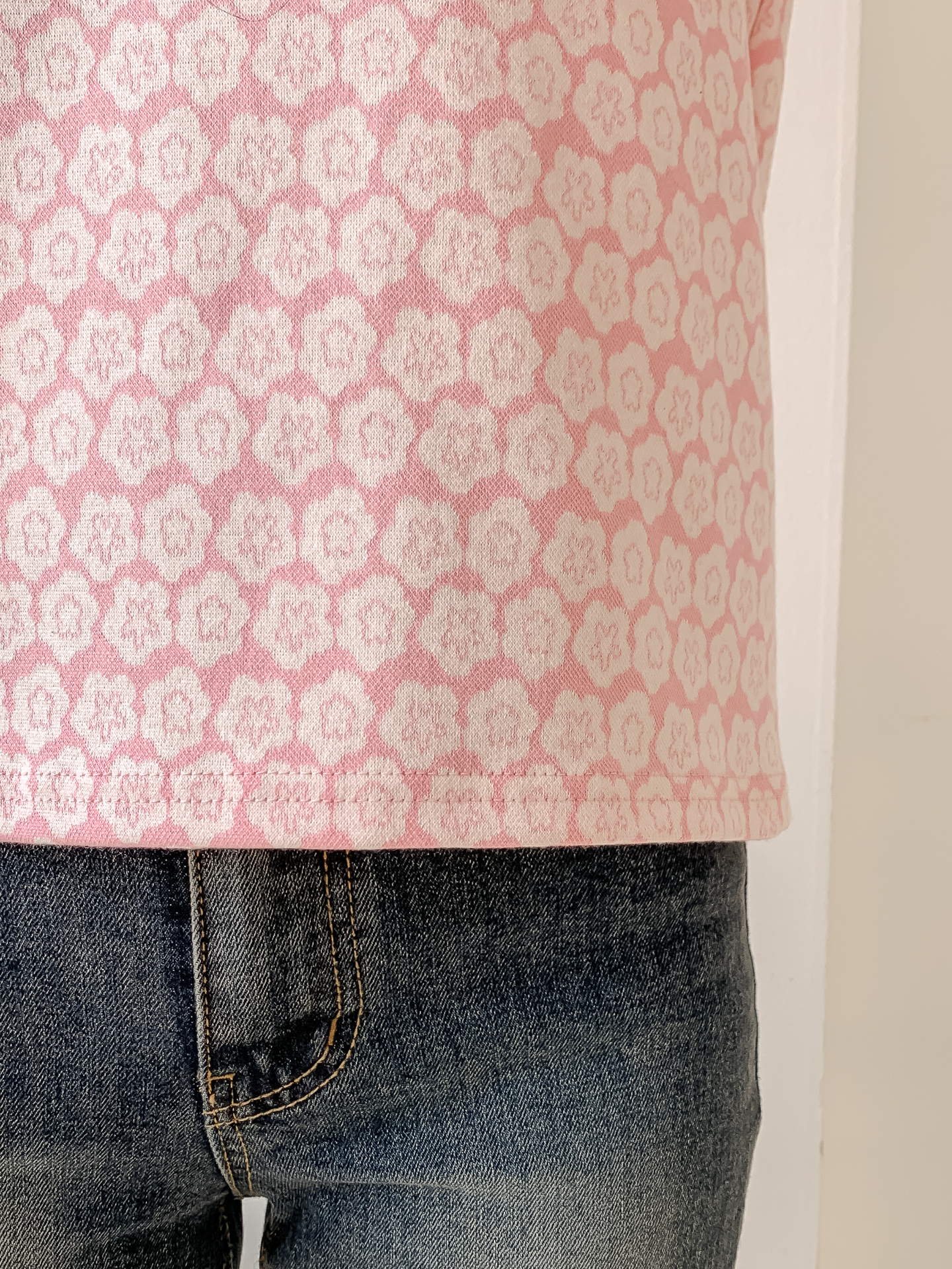 ラウンドネック半袖花柄カラーTシャツ | 詳細画像27