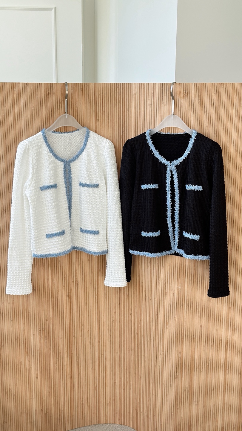 配色ラウンドネックオープンタイプカーディガン | 詳細画像11