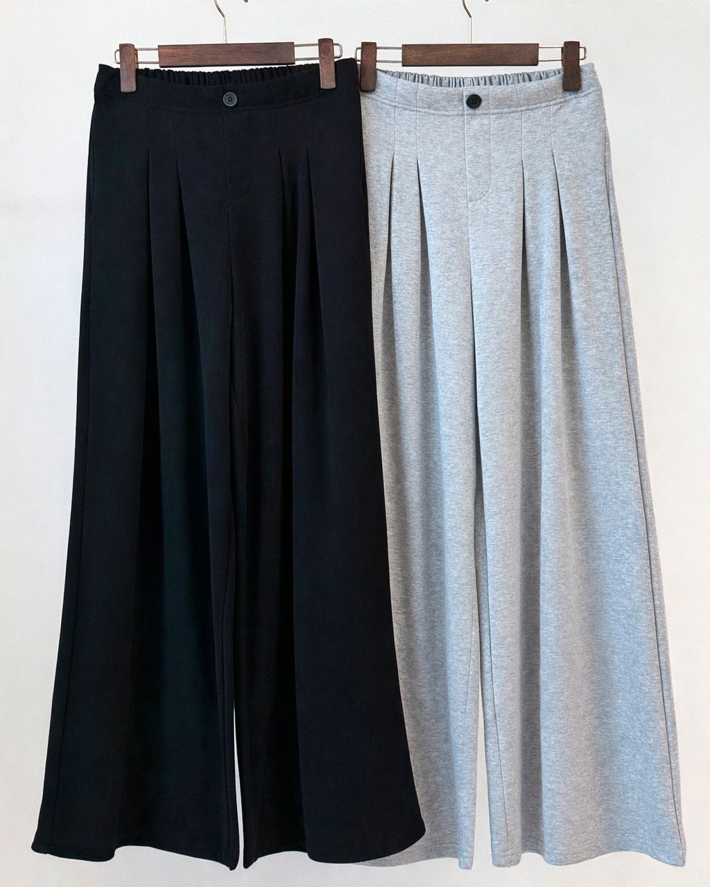 ピンタックウエストゴムロングワイド無地パンツ | 詳細画像19