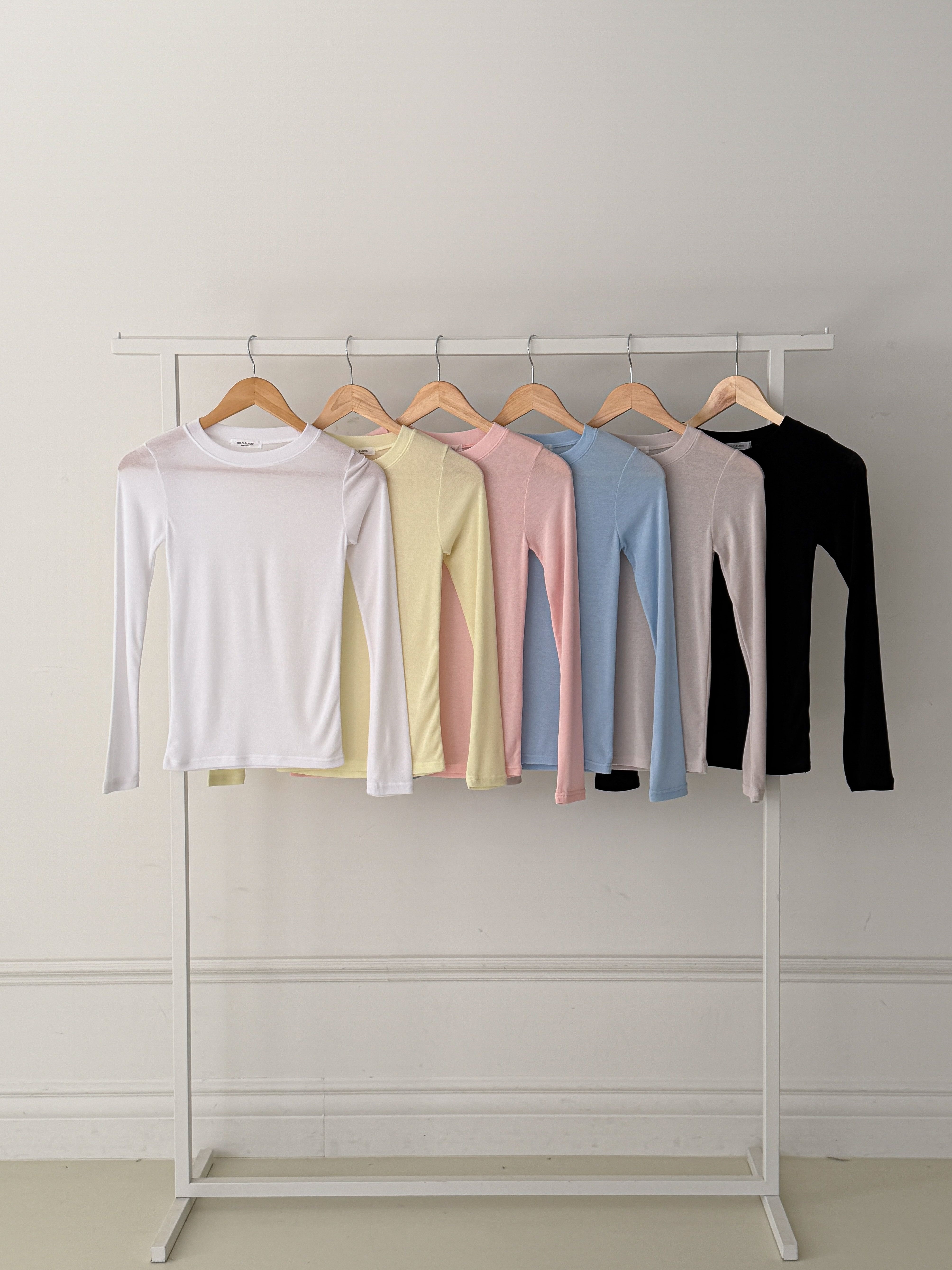 ラウンドネックスリム長袖無地Tシャツ | 詳細画像21