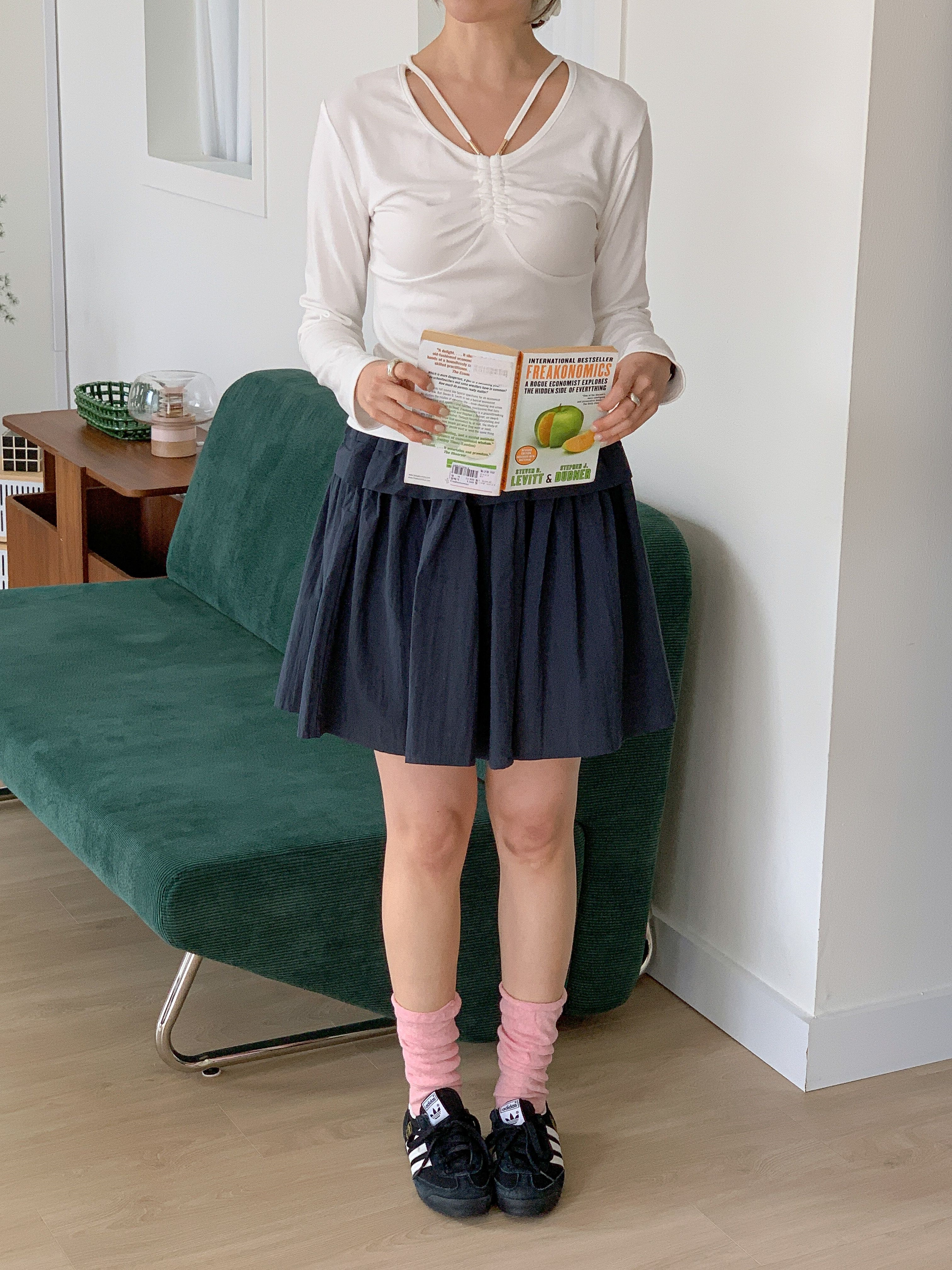 ラウンドネックシャーリング長袖無地Tシャツ | 詳細画像15