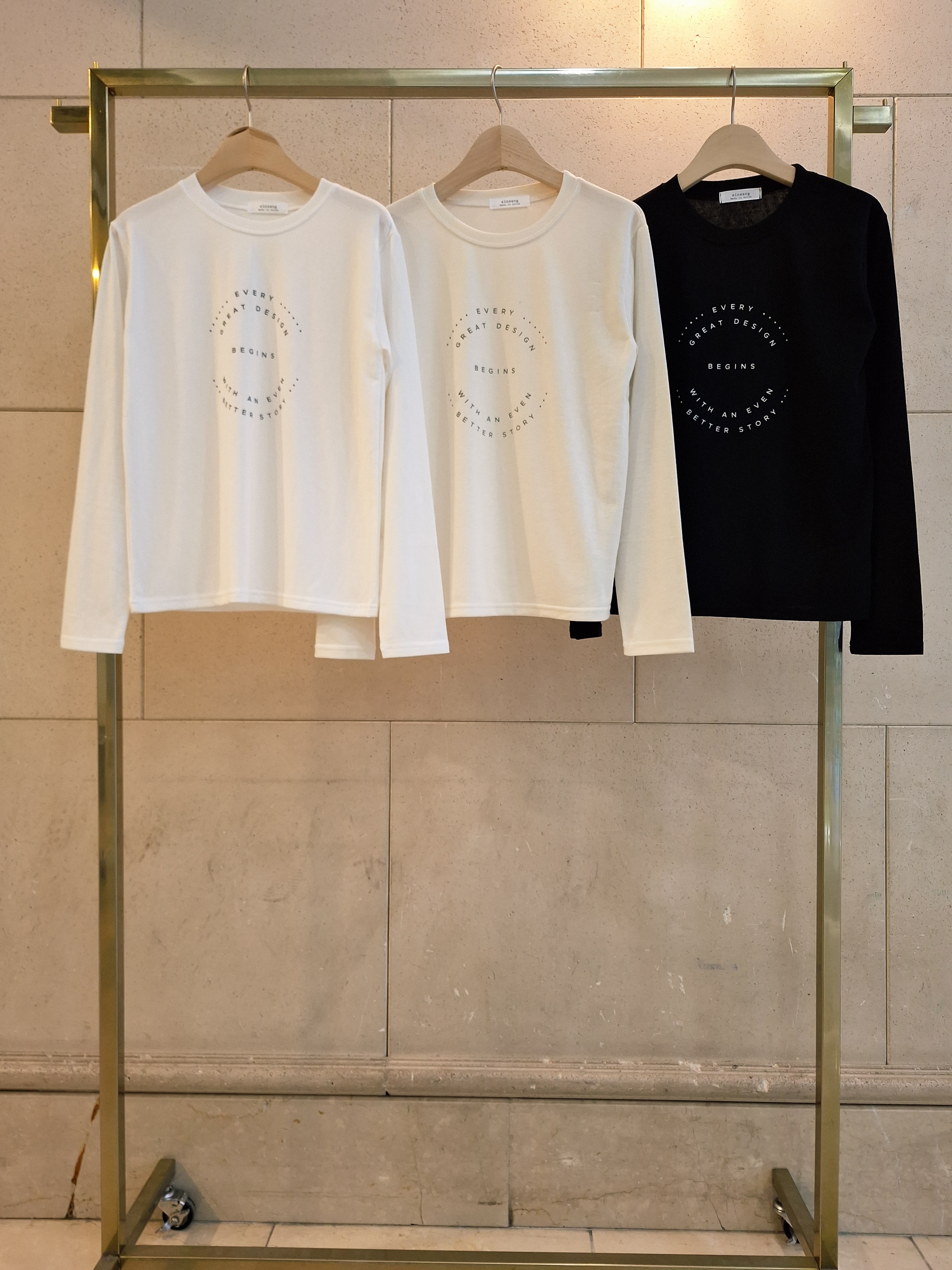 ラウンドネックベーシック長袖ロゴTシャツ | 詳細画像9