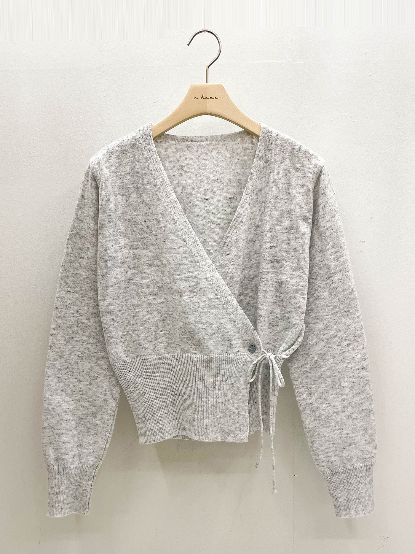 ニットボタンVネックドローストリング長袖カーディガン | 詳細画像18