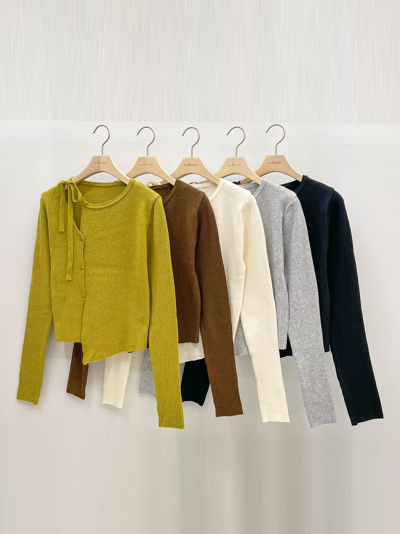 ニットボタンドローストリング長袖カーディガン | 詳細画像21