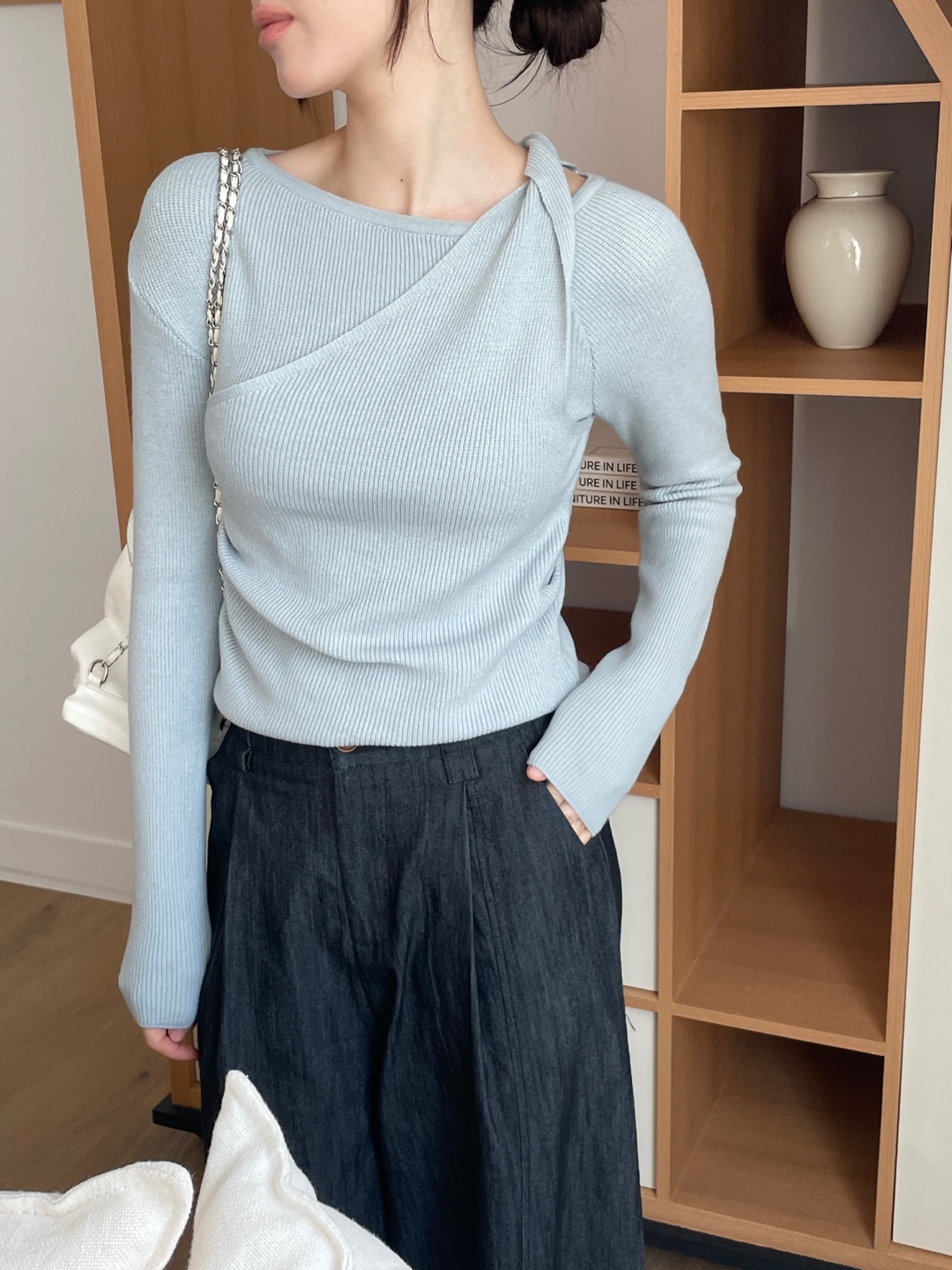 ベーシックレイヤード風長袖ニット | 詳細画像13