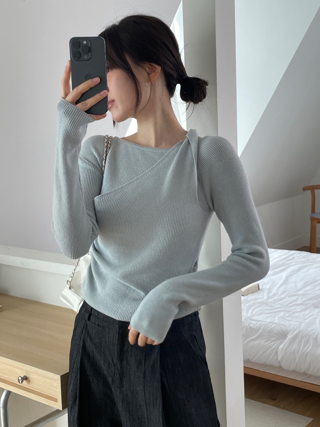 ベーシックレイヤード風長袖ニット | 詳細画像14