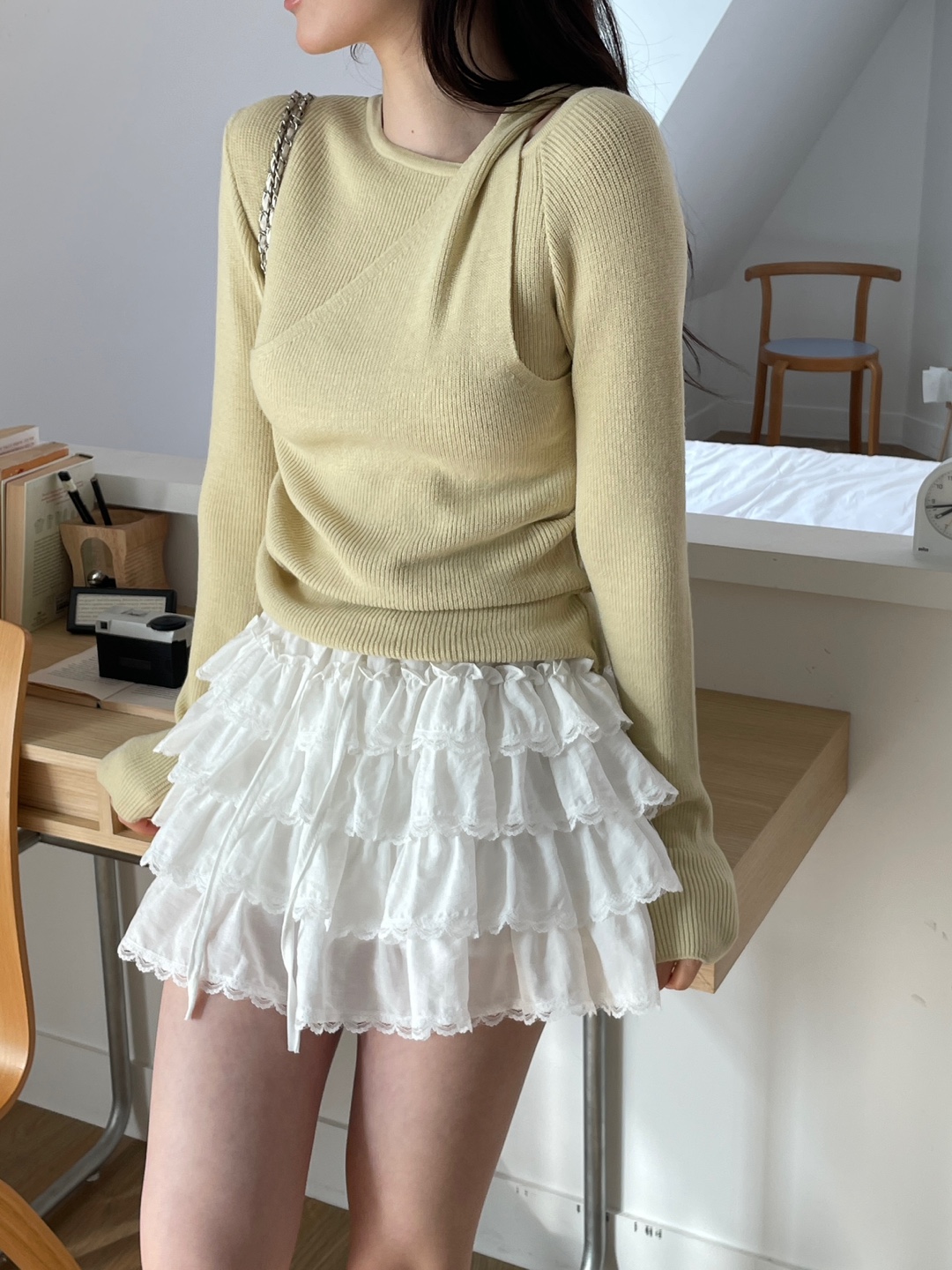 ベーシックレイヤード風長袖ニット | 詳細画像6