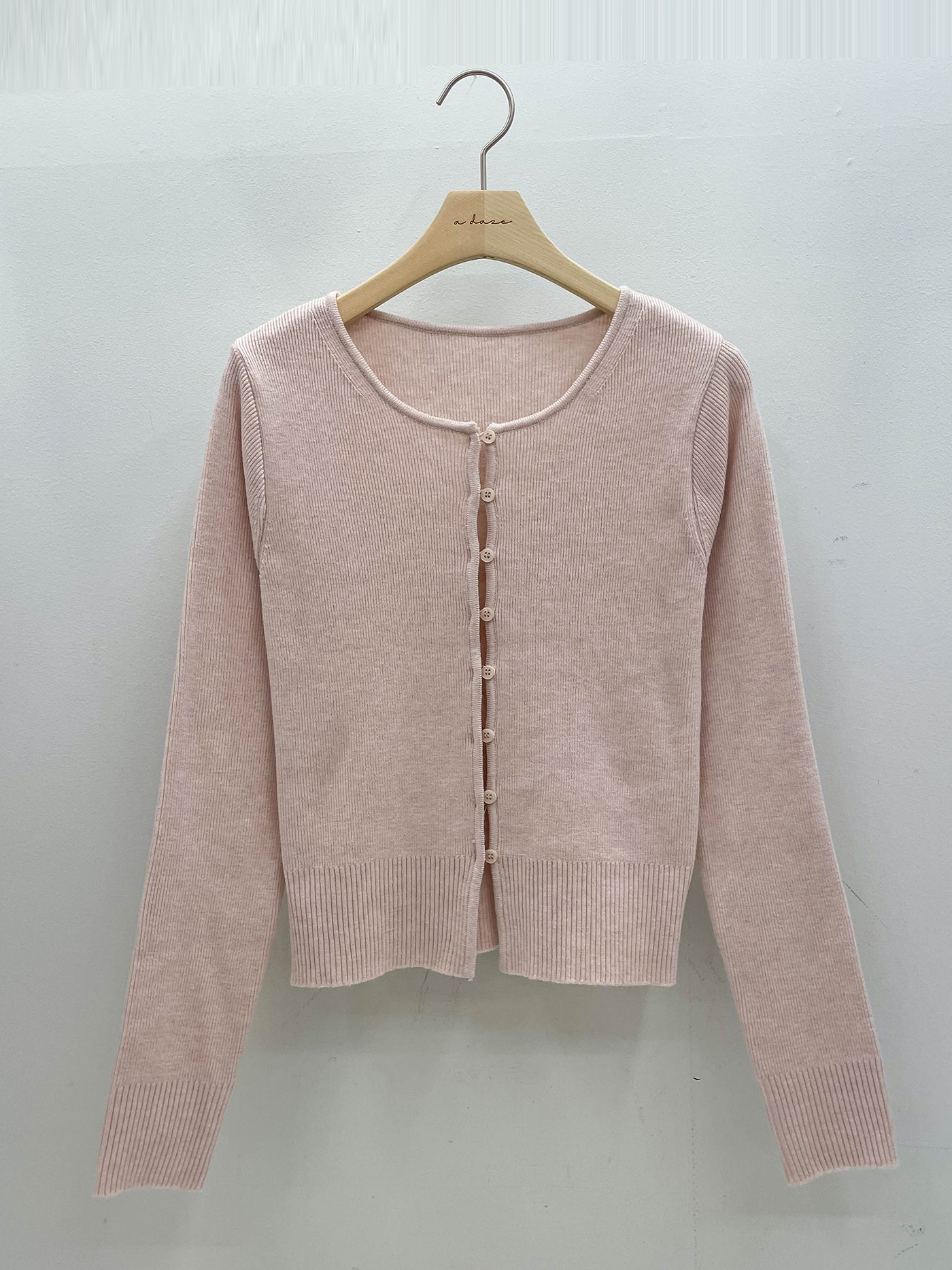 ボタンラウンドネックベーシックスリム長袖カーディガン | 詳細画像16