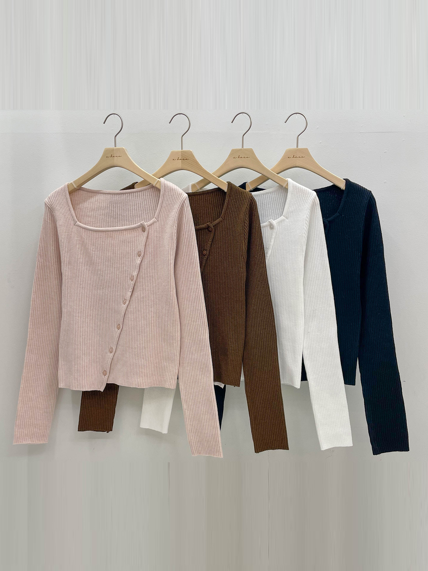 ボタンスリムアンバランス長袖ニット | 詳細画像20