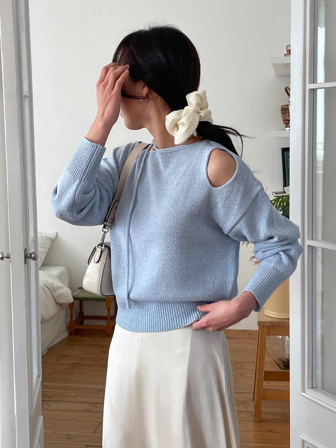 ドローストリングベーシック長袖ニット | 詳細画像10