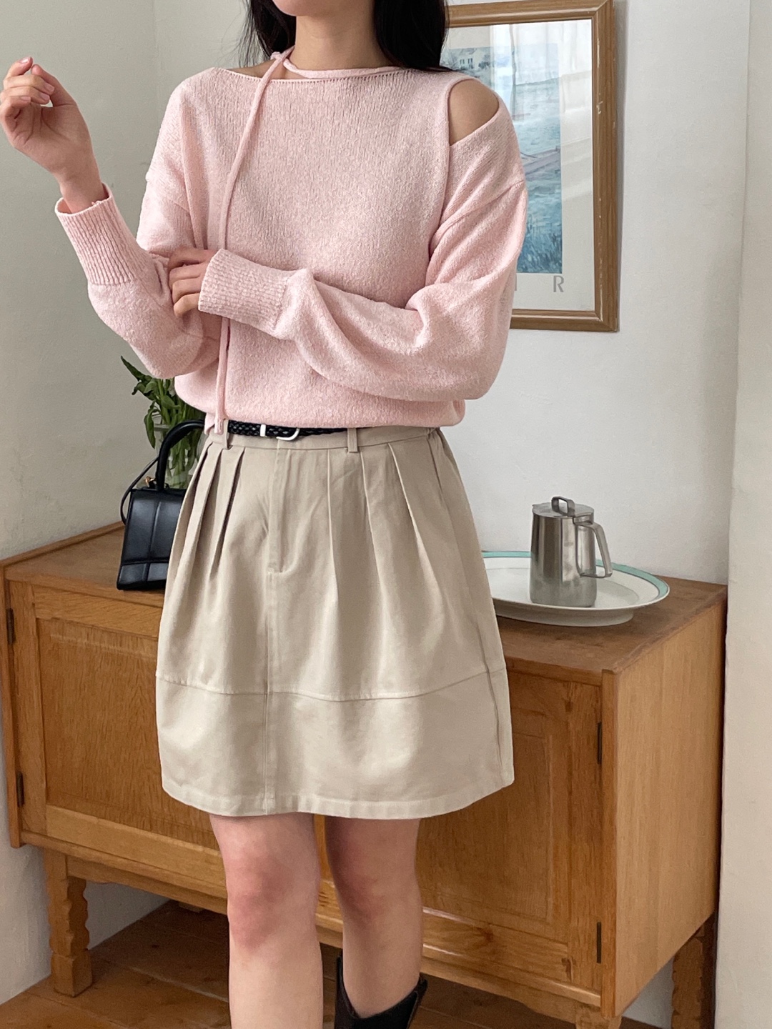 ドローストリングベーシック長袖ニット | 詳細画像7