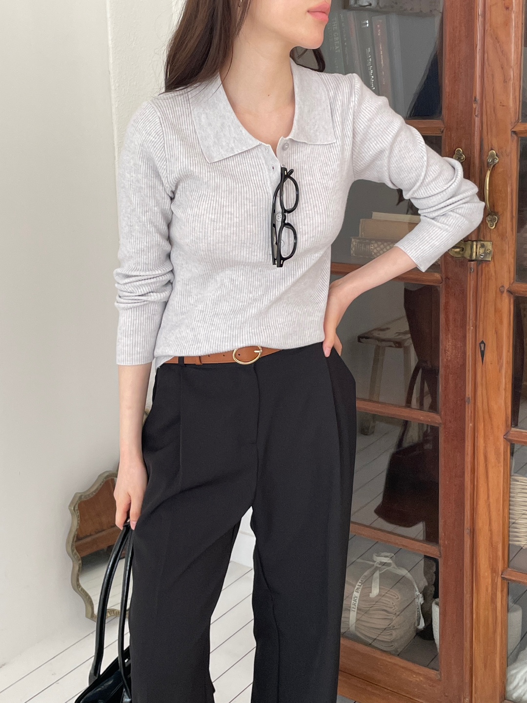 ボタンカラーベーシック長袖ニット | 詳細画像9