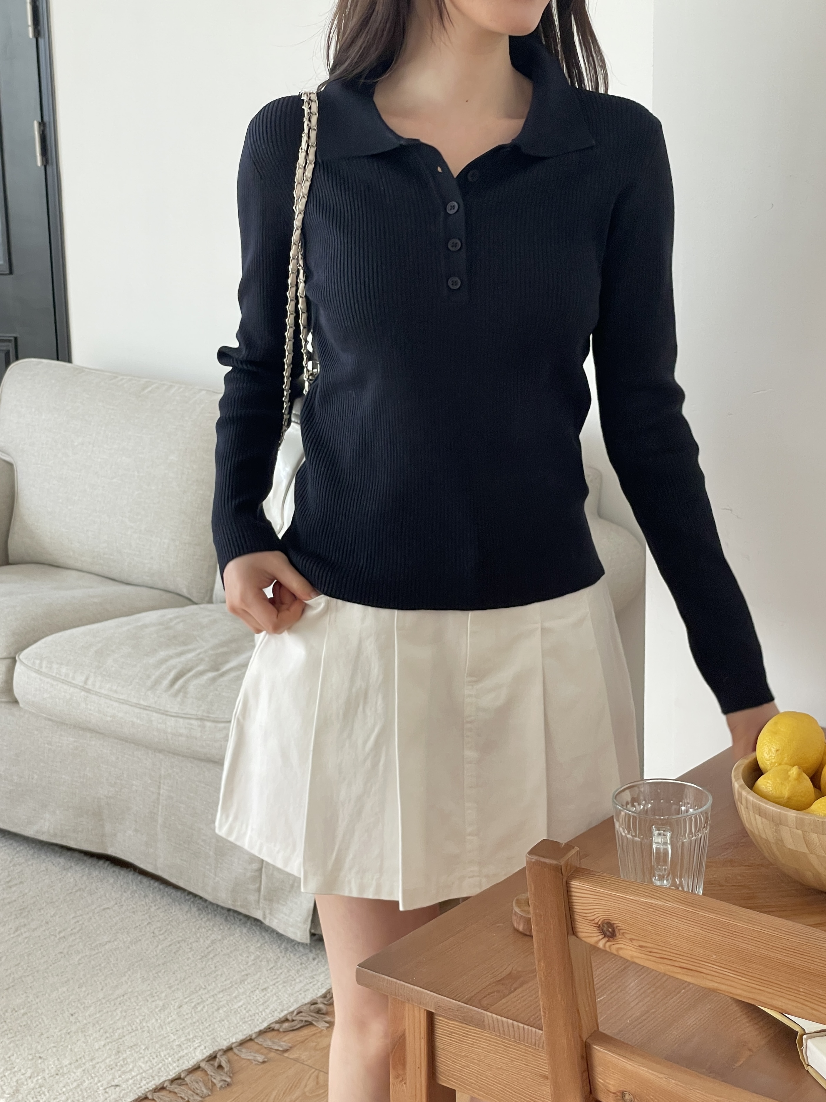 ボタンカラーベーシック長袖ニット | 詳細画像13