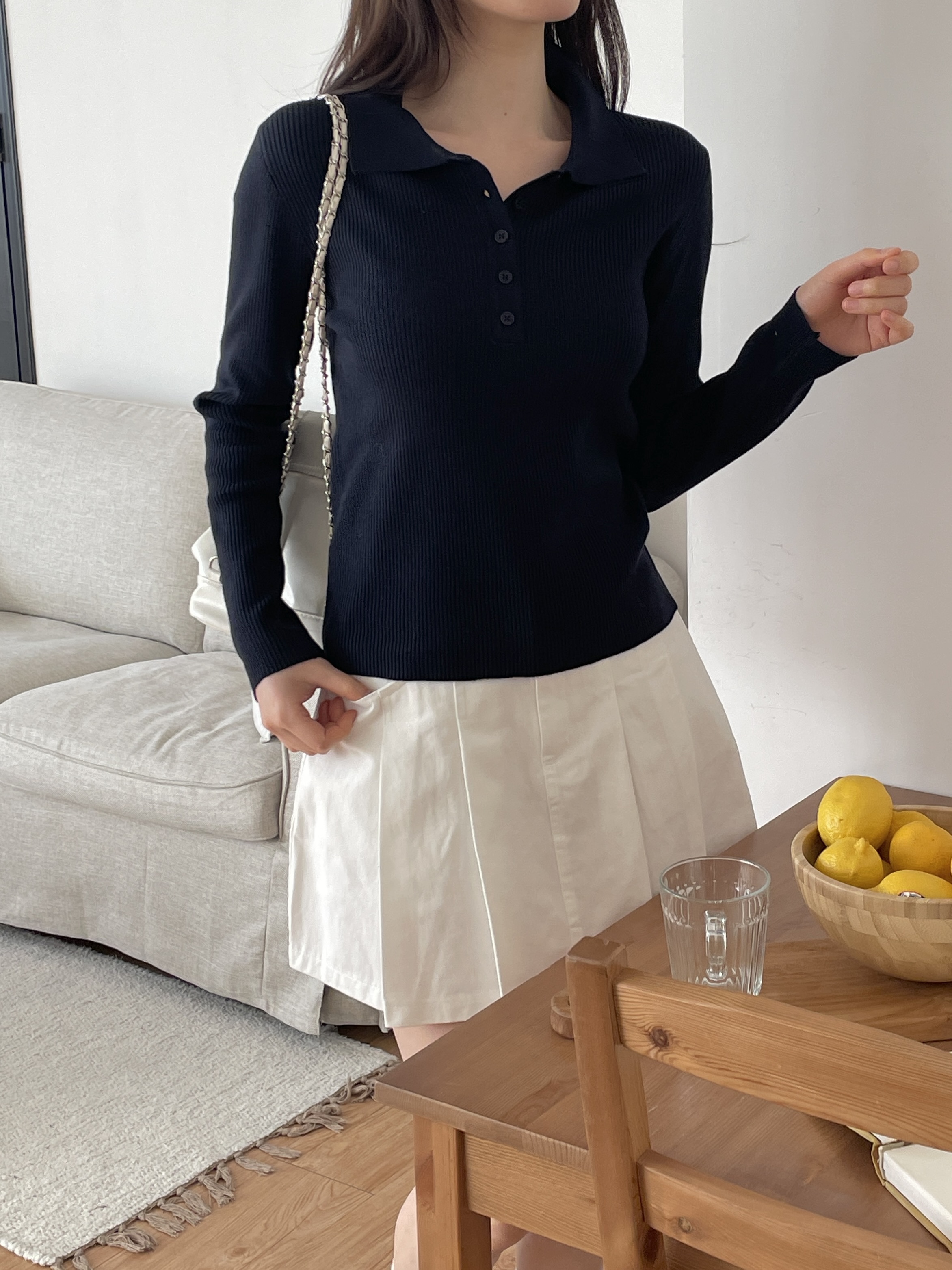 ボタンカラーベーシック長袖ニット | 詳細画像14