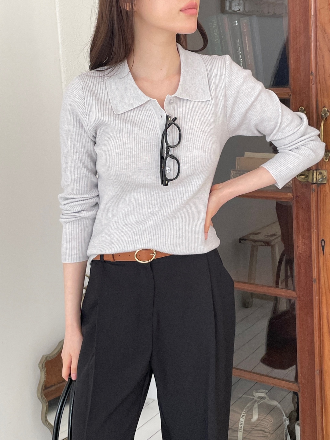 ボタンカラーベーシック長袖ニット | 詳細画像10