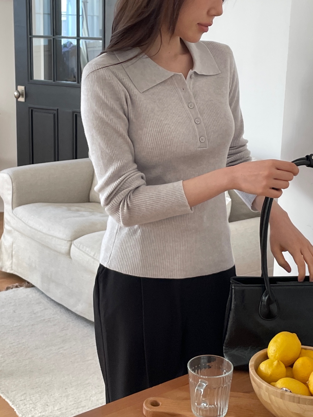 ボタンカラーベーシック長袖ニット | 詳細画像7