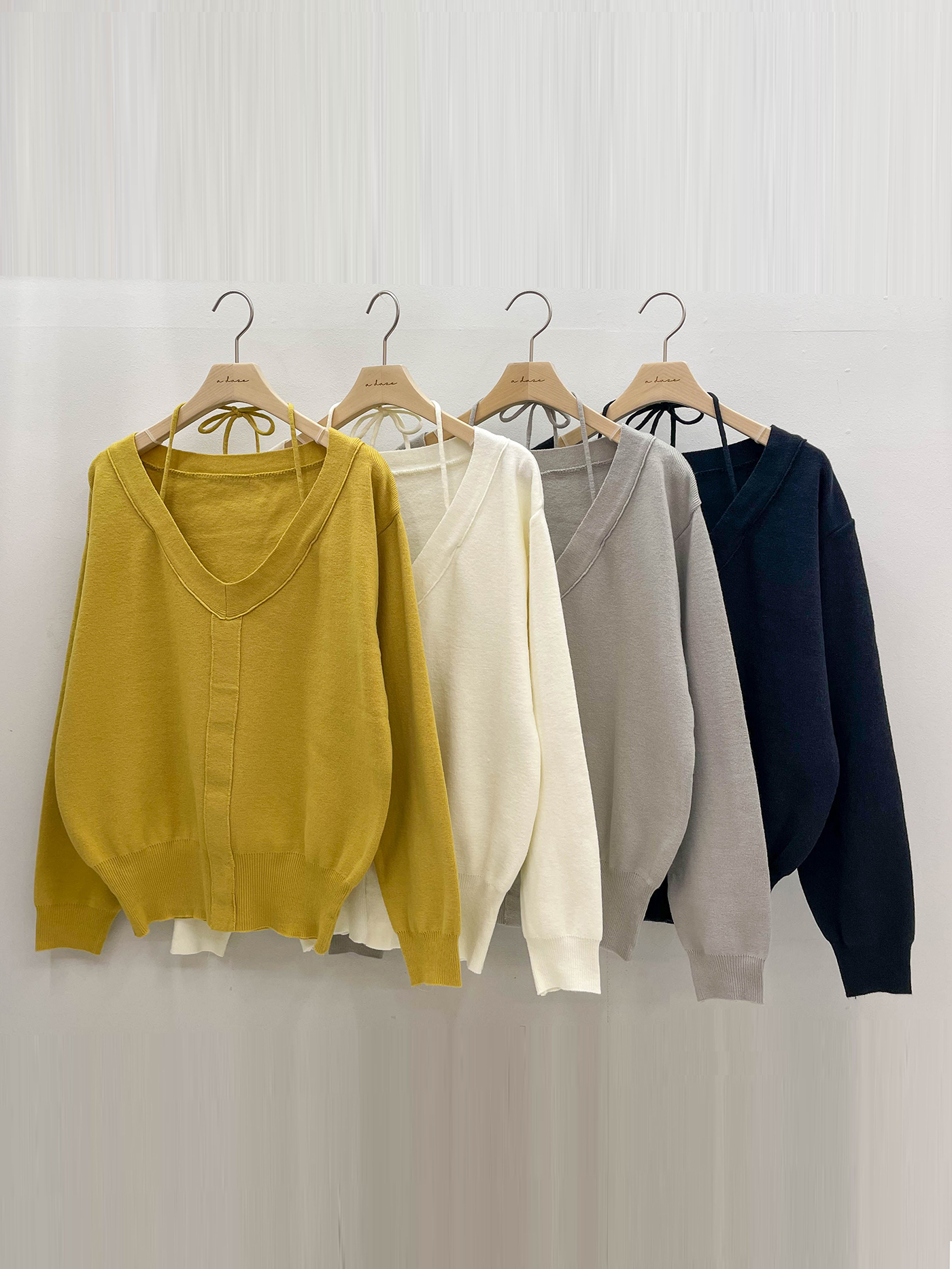 Vネックドローストリング長袖ニット | 詳細画像19