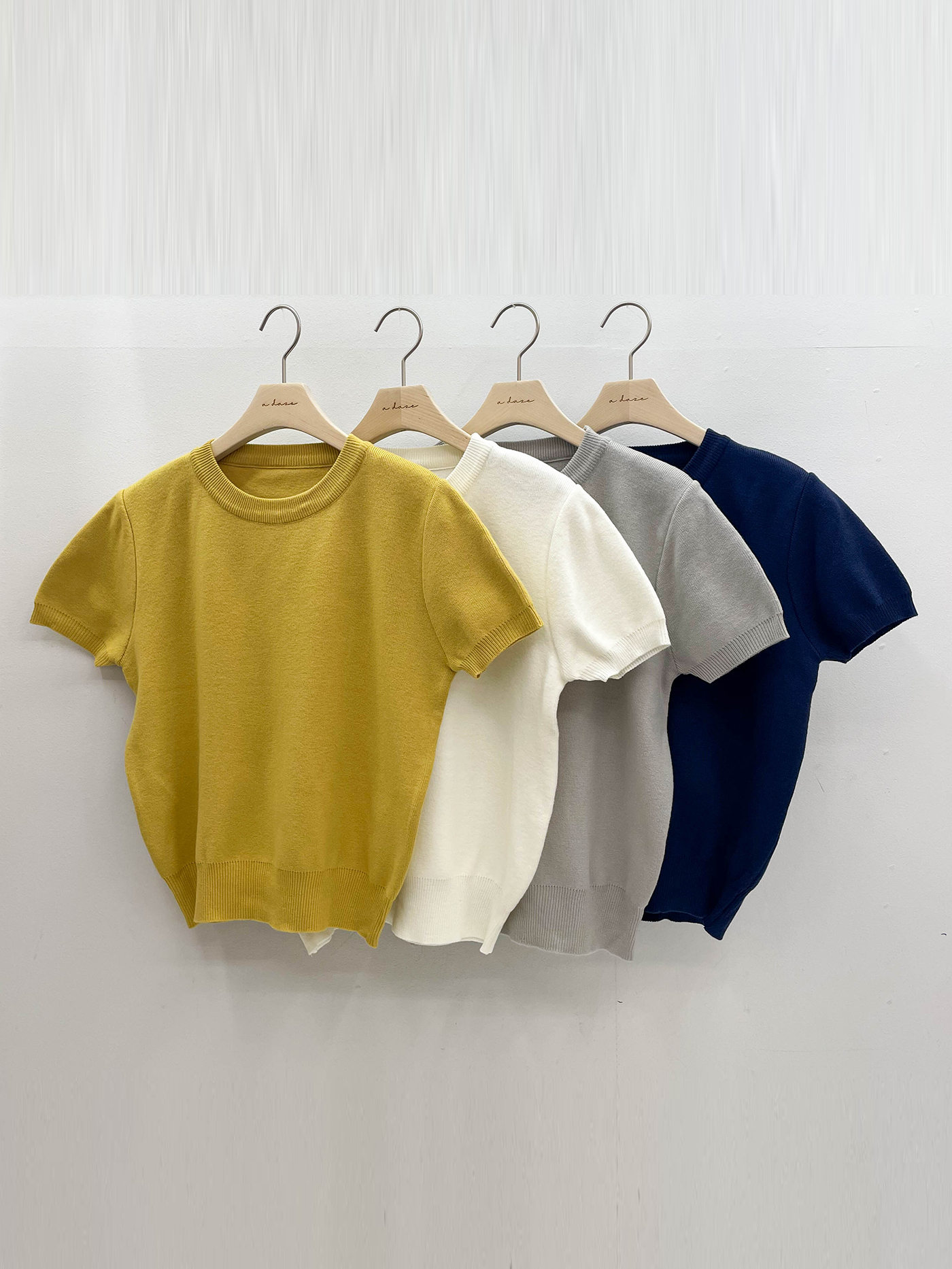 ラウンドネックベーシック半袖ニット | 詳細画像18