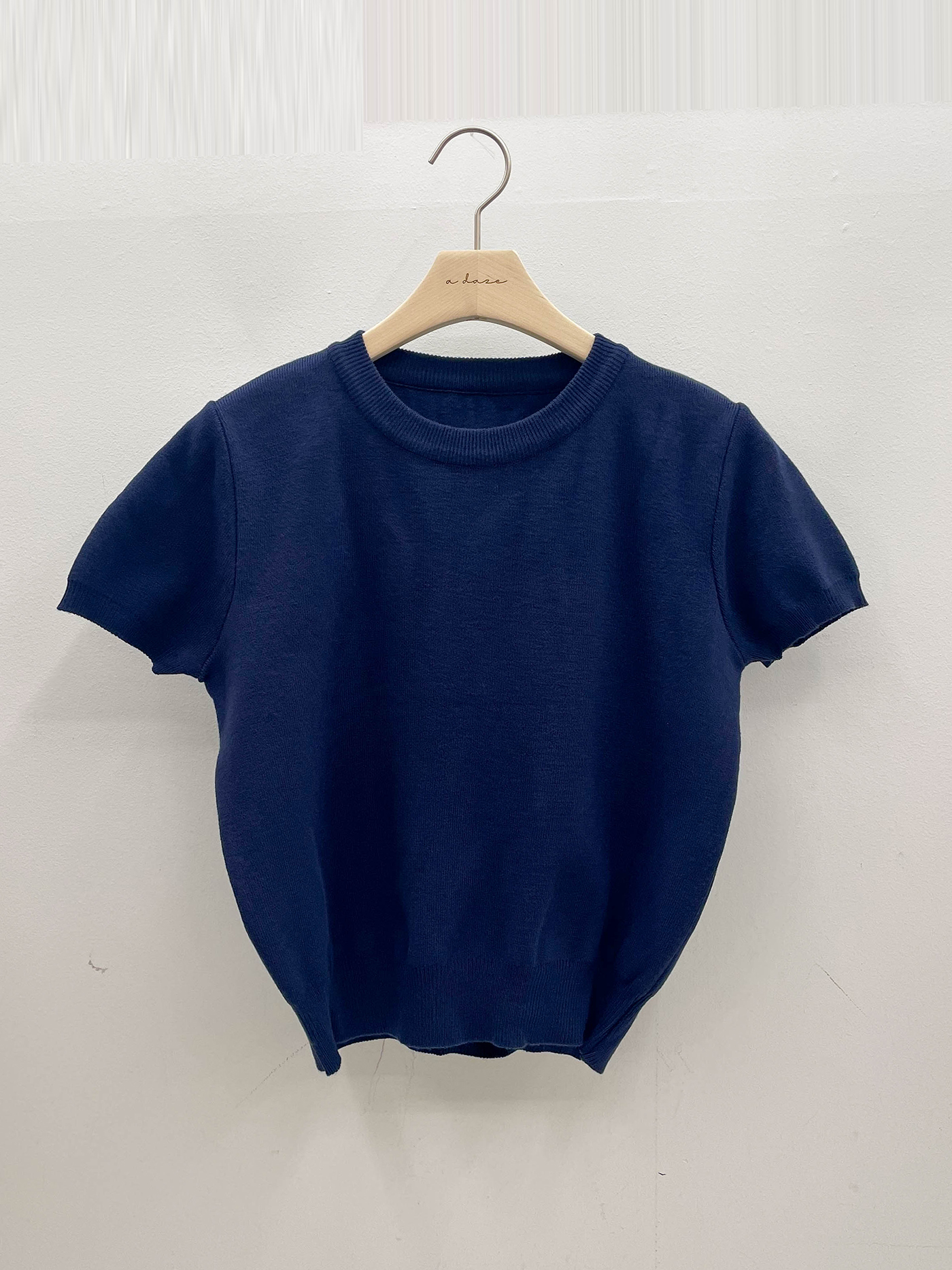 ラウンドネックベーシック半袖ニット | 詳細画像14