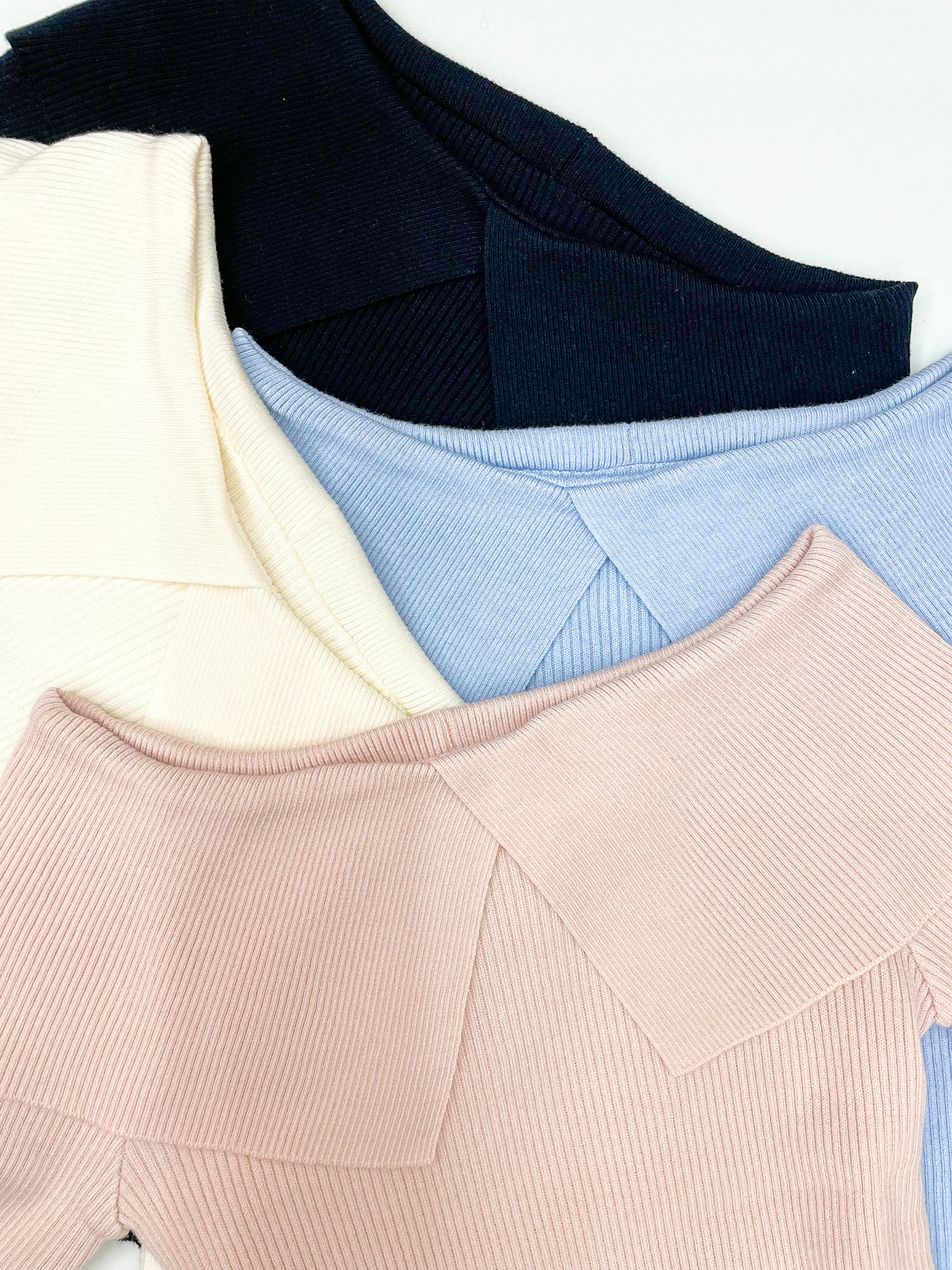 オフショルダーベーシック長袖ニット | 詳細画像4