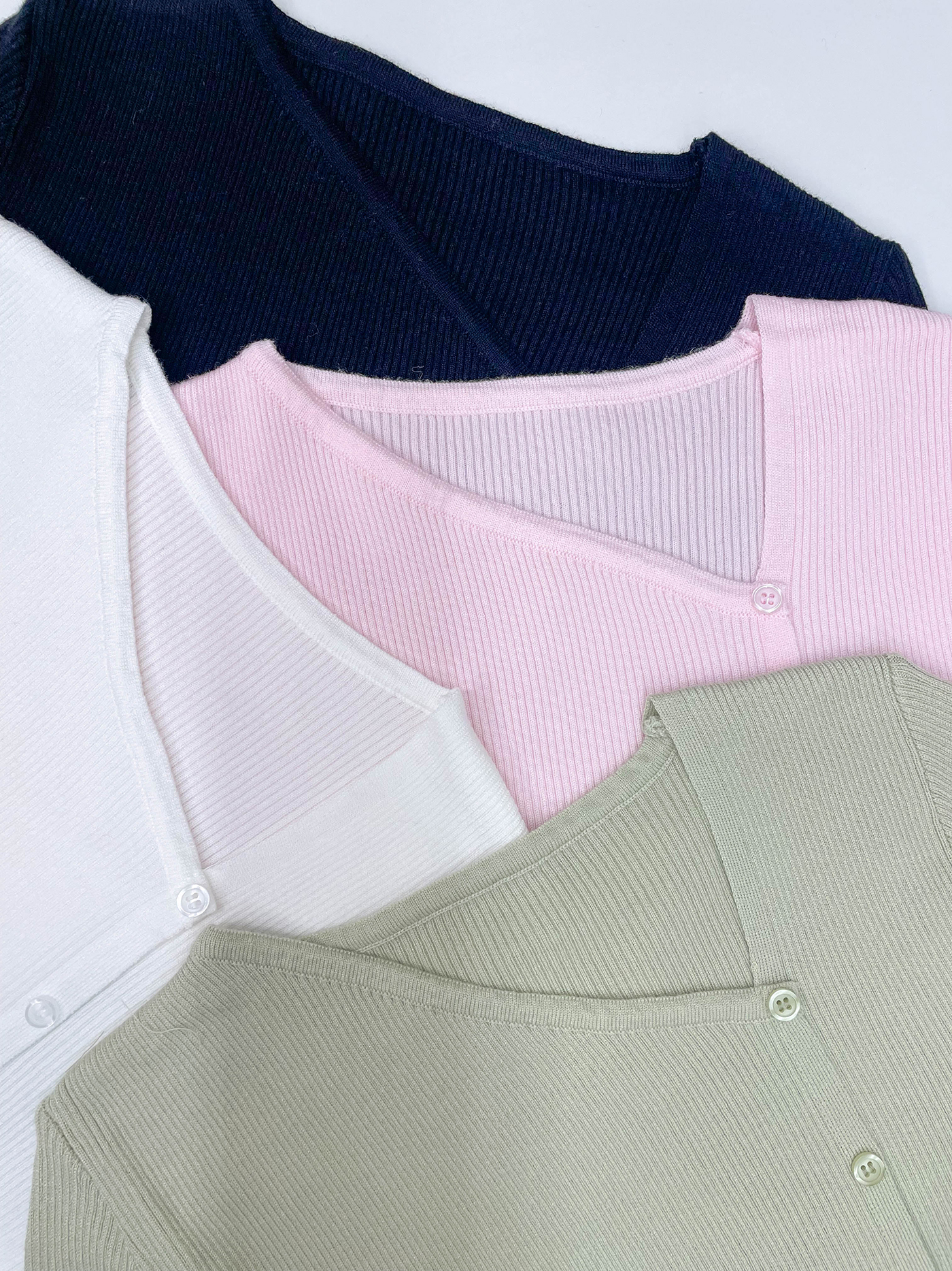 ボタンスリム長袖ニットスカーフ付 | 詳細画像3