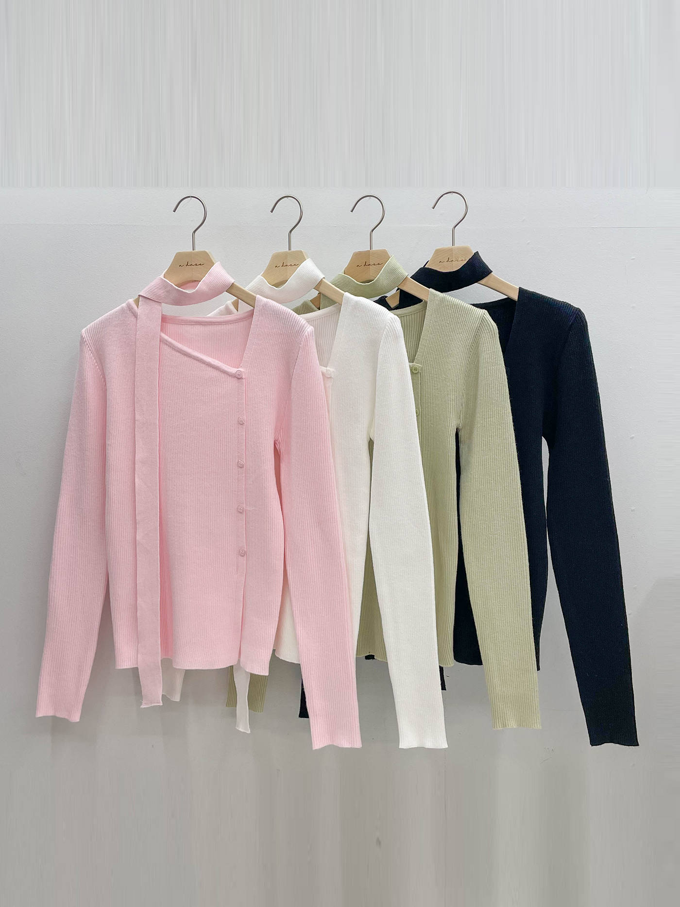 ボタンスリム長袖ニットスカーフ付 | 詳細画像18