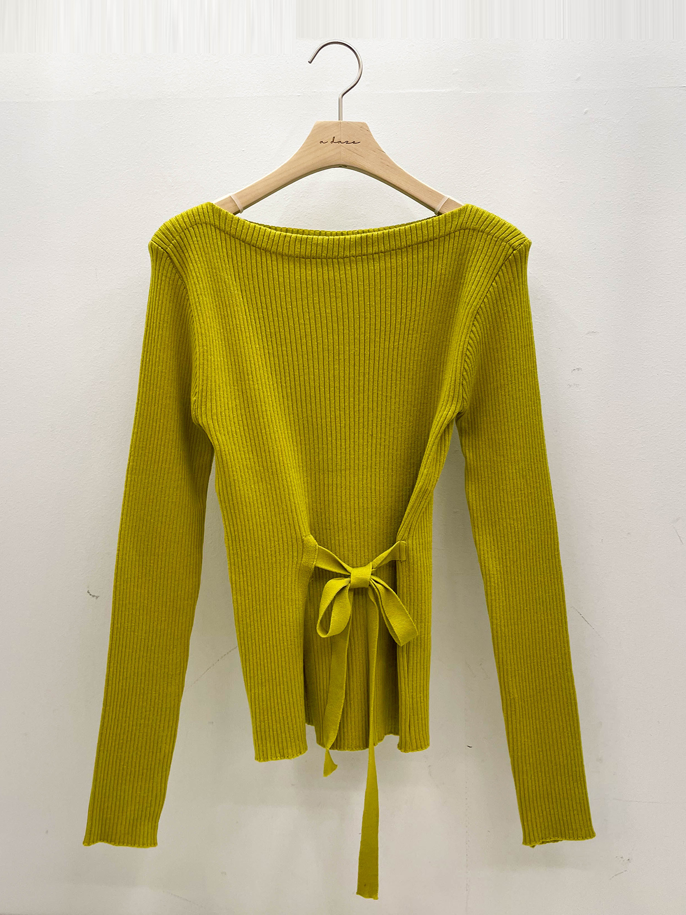 ラウンドネックドローストリングベーシック長袖ニット | 詳細画像15