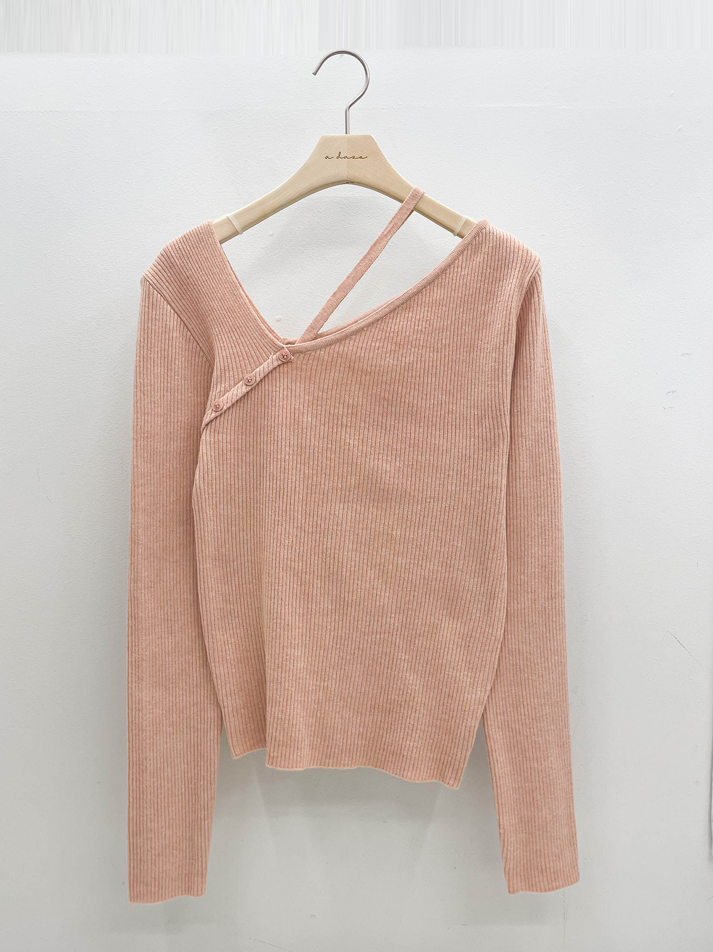 ドローストリングベーシックアンバランス長袖ニット | 詳細画像14