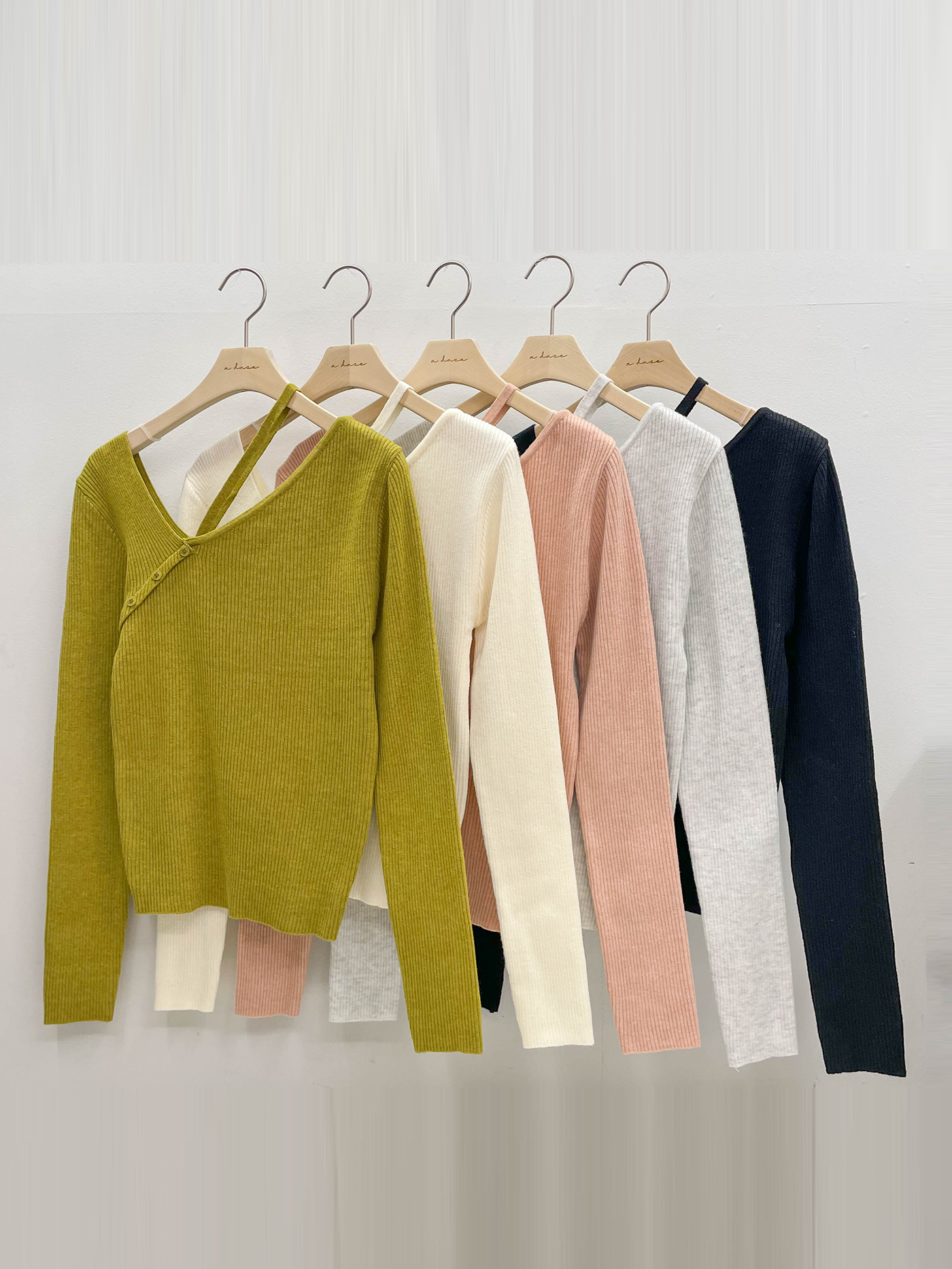 ドローストリングベーシックアンバランス長袖ニット | 詳細画像19