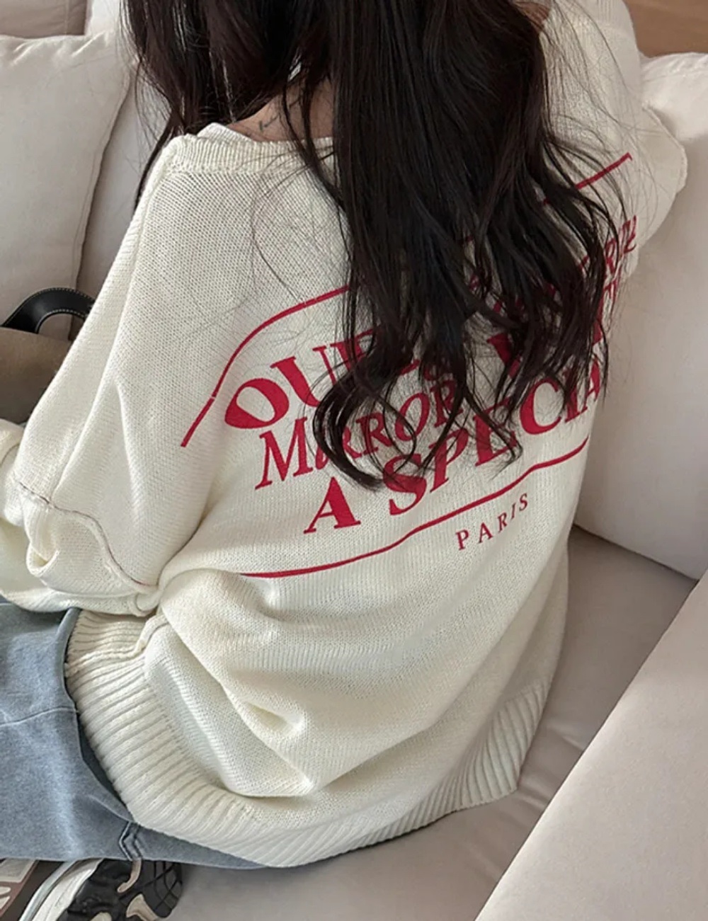 ボタンVネックオーバーサイズカラーカーディガン | 詳細画像2