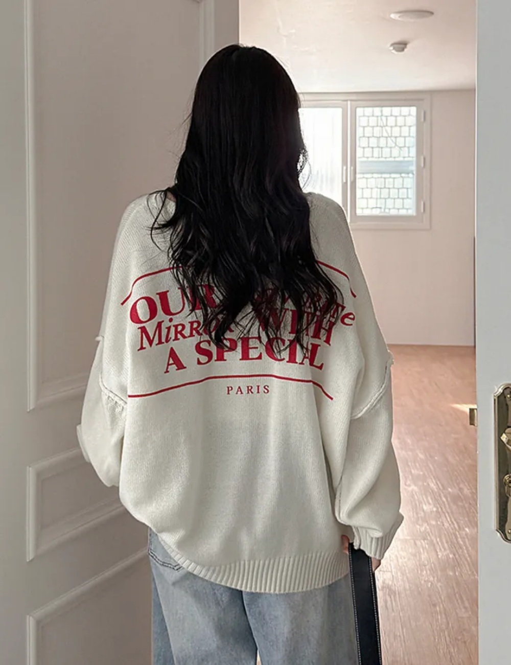 ボタンVネックオーバーサイズカラーカーディガン | 詳細画像3