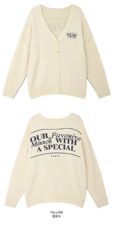 ボタンVネックオーバーサイズカラーカーディガン | 詳細画像13