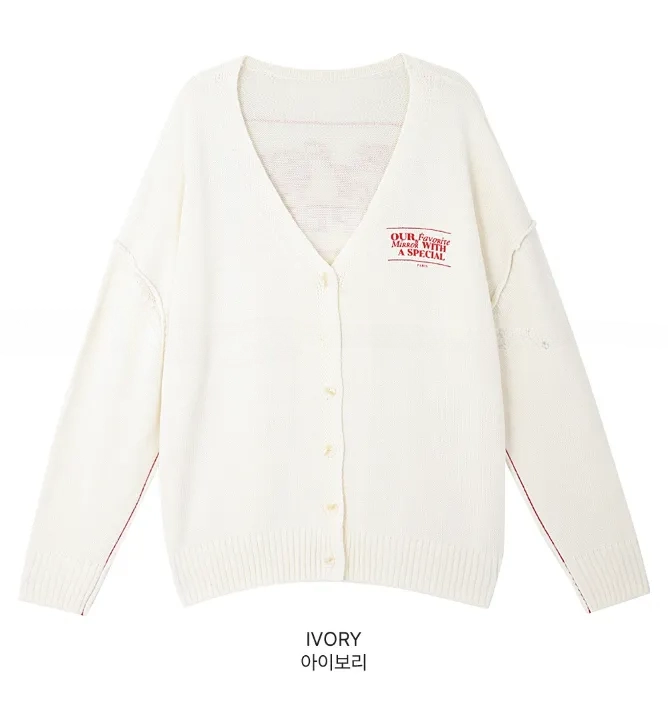 ボタンVネックオーバーサイズカラーカーディガン | 詳細画像14