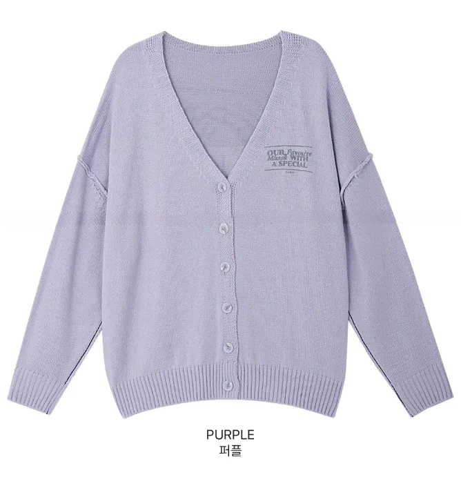 ボタンVネックオーバーサイズカラーカーディガン | 詳細画像16