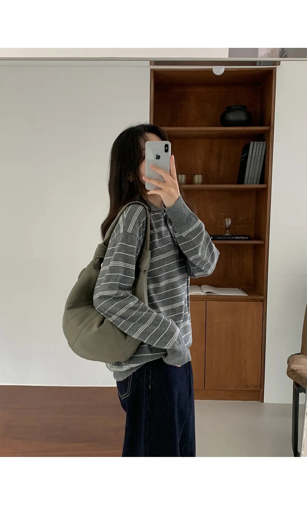 カラーハーフボタンボーダーカラーニット | 詳細画像16