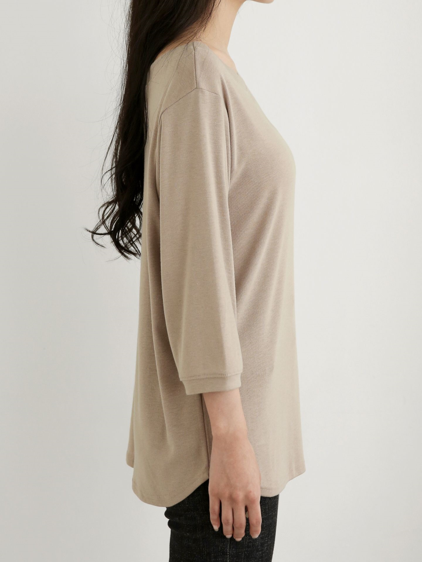 ボートネックロング7分袖無地Tシャツ | 詳細画像7