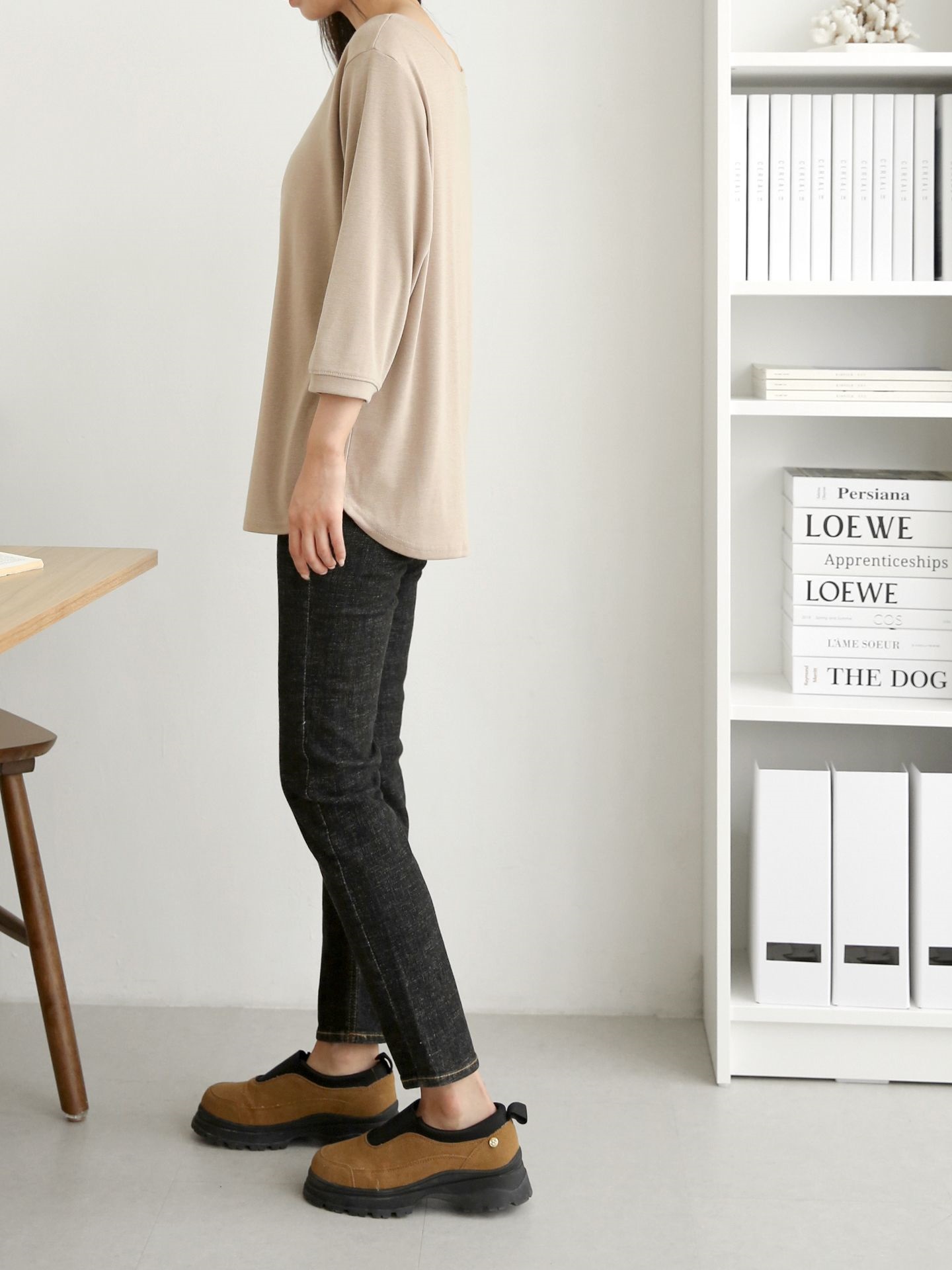 ボートネックロング7分袖無地Tシャツ | 詳細画像10