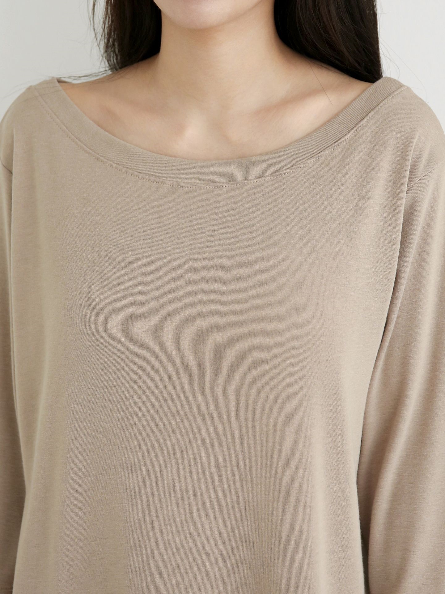 ボートネックロング7分袖無地Tシャツ | 詳細画像16