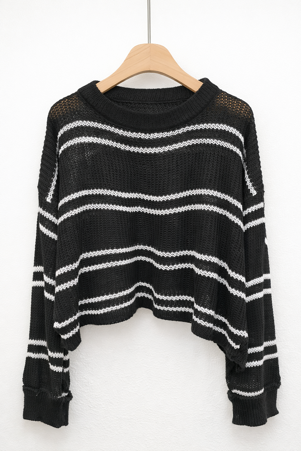 ラウンドネッククロップドボーダーニット | 詳細画像17