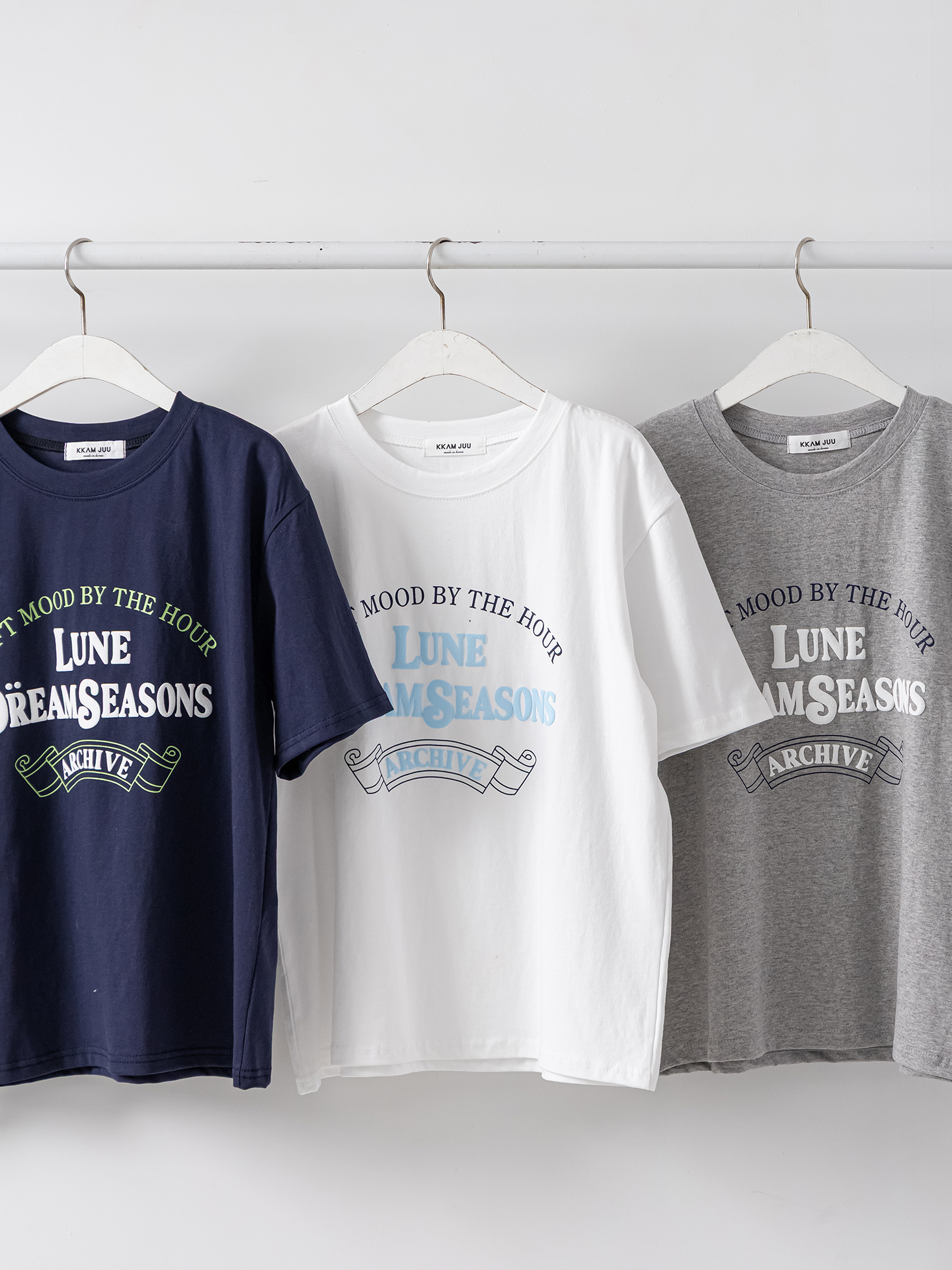 コットンラウンドネック半袖レタリングTシャツ | 詳細画像3