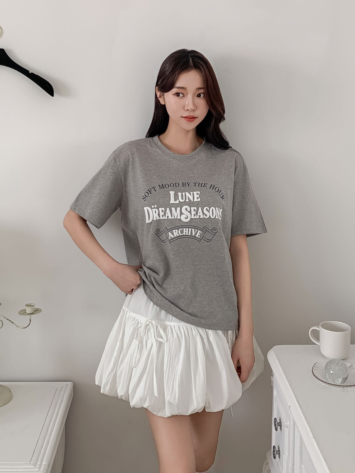 コットンラウンドネック半袖レタリングTシャツ | 詳細画像10