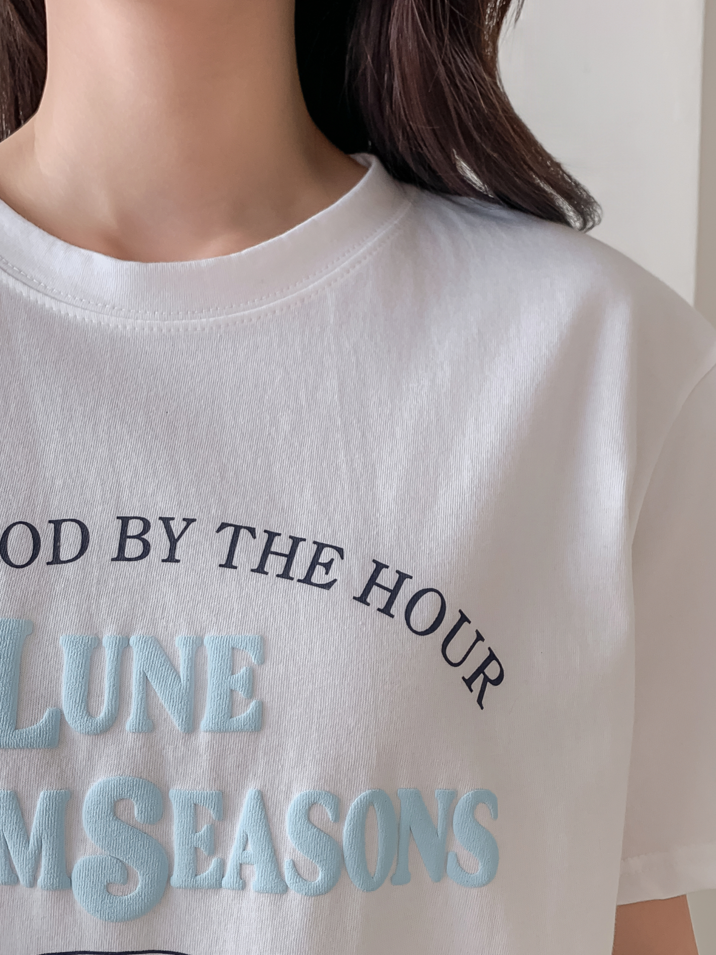 コットンラウンドネック半袖レタリングTシャツ | 詳細画像25