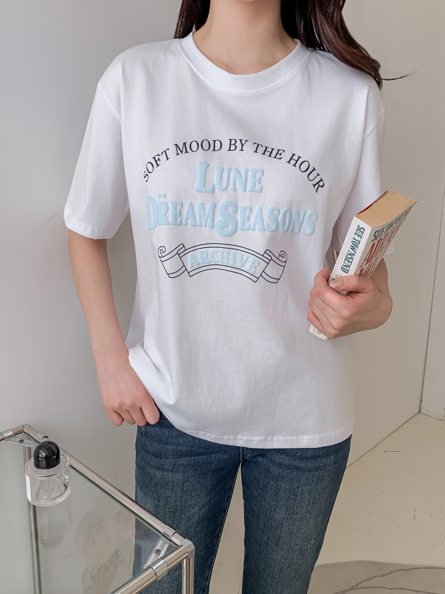 コットンラウンドネック半袖レタリングTシャツ | 詳細画像29