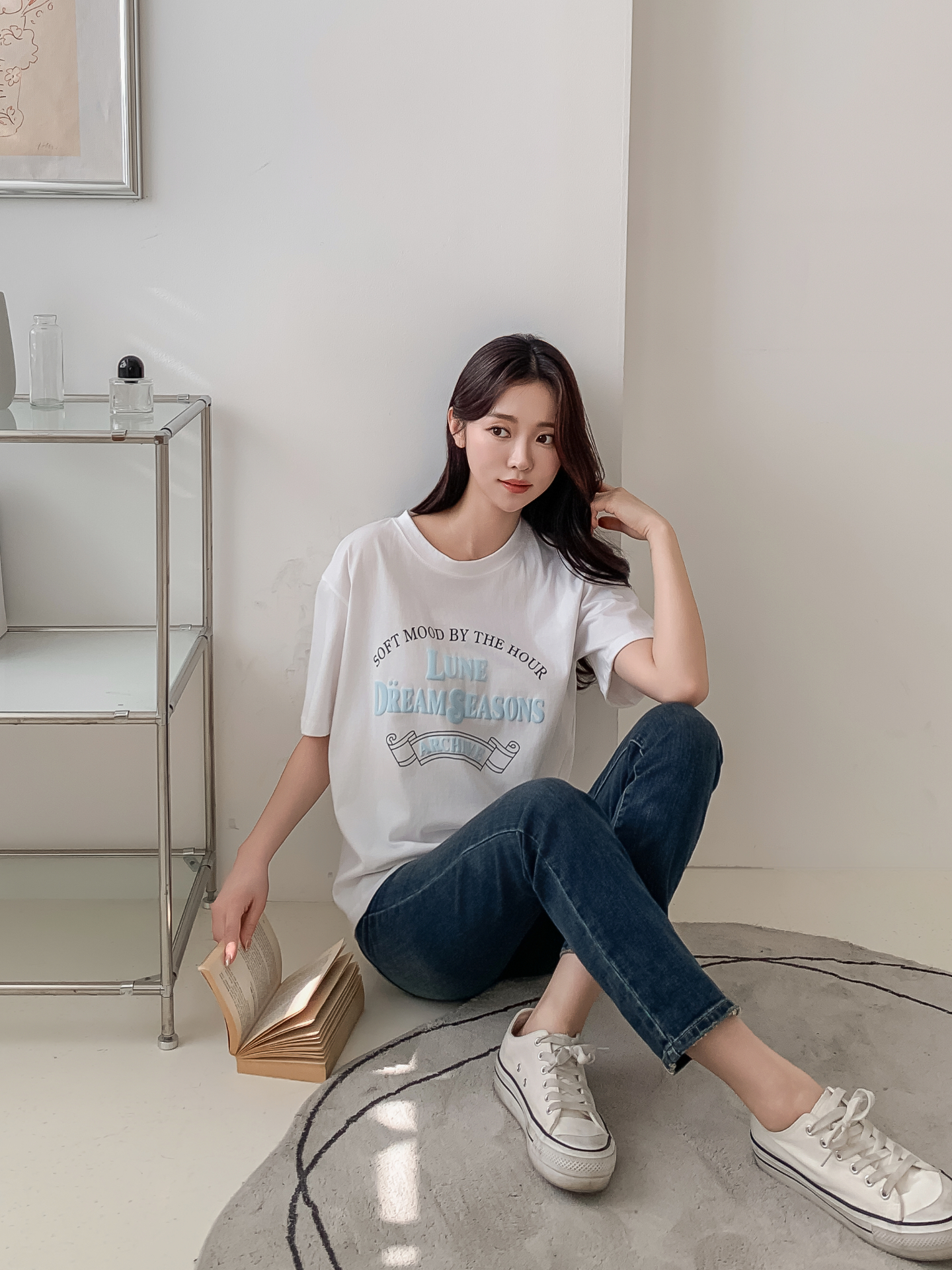 コットンラウンドネック半袖レタリングTシャツ | 詳細画像31