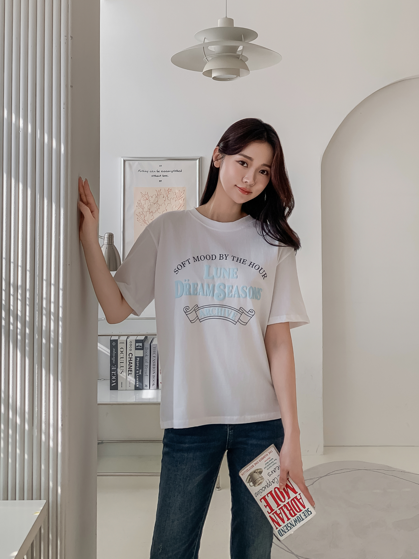 コットンラウンドネック半袖レタリングTシャツ | 詳細画像33