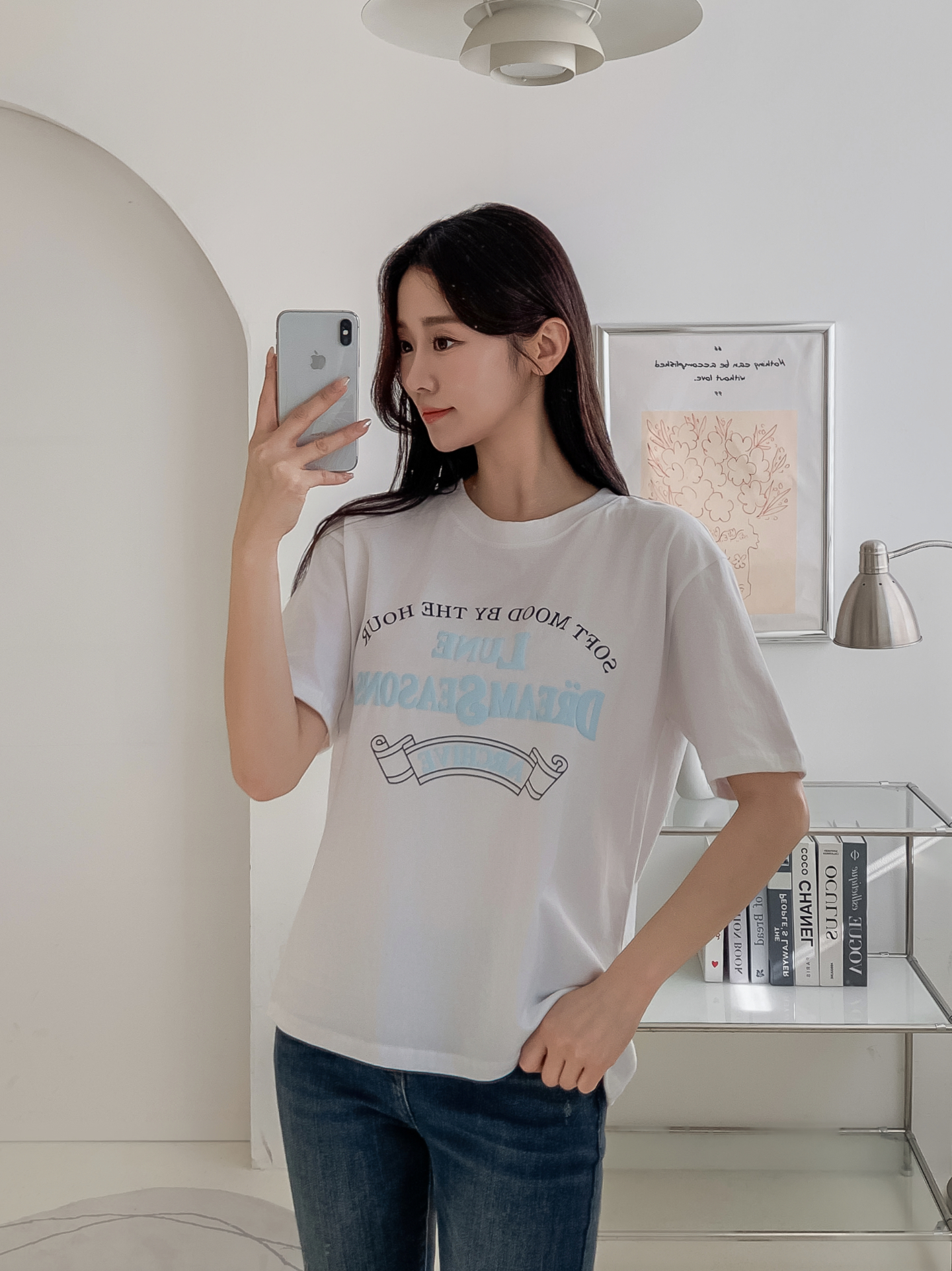 コットンラウンドネック半袖レタリングTシャツ | 詳細画像35