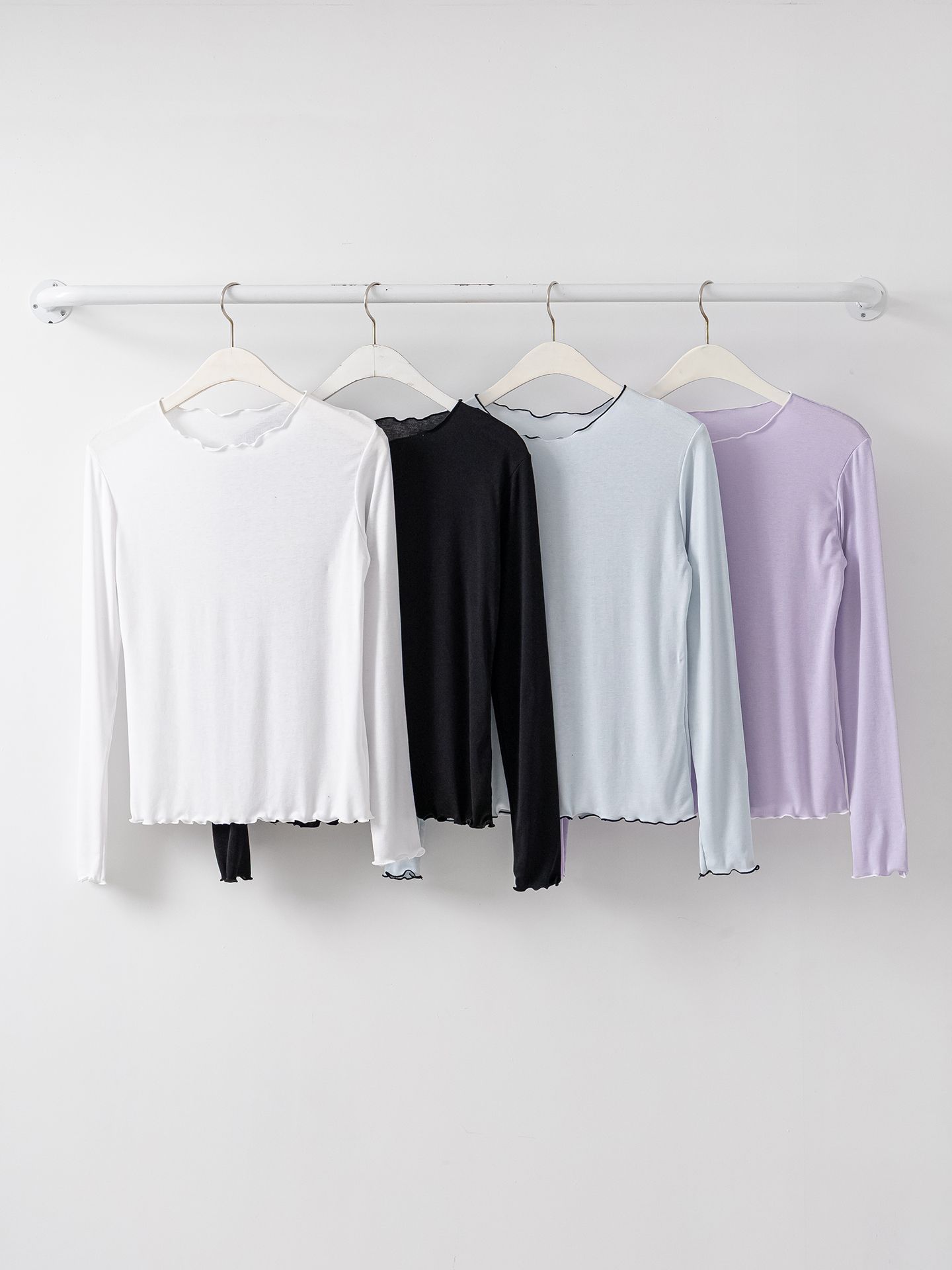 カット長袖無地Tシャツ | 詳細画像2