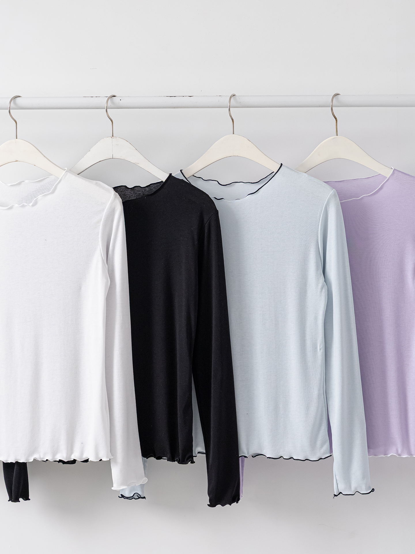 カット長袖無地Tシャツ | 詳細画像3