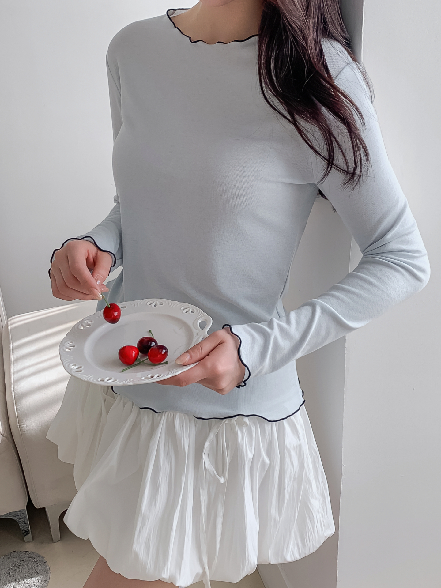 カット長袖無地Tシャツ | 詳細画像20