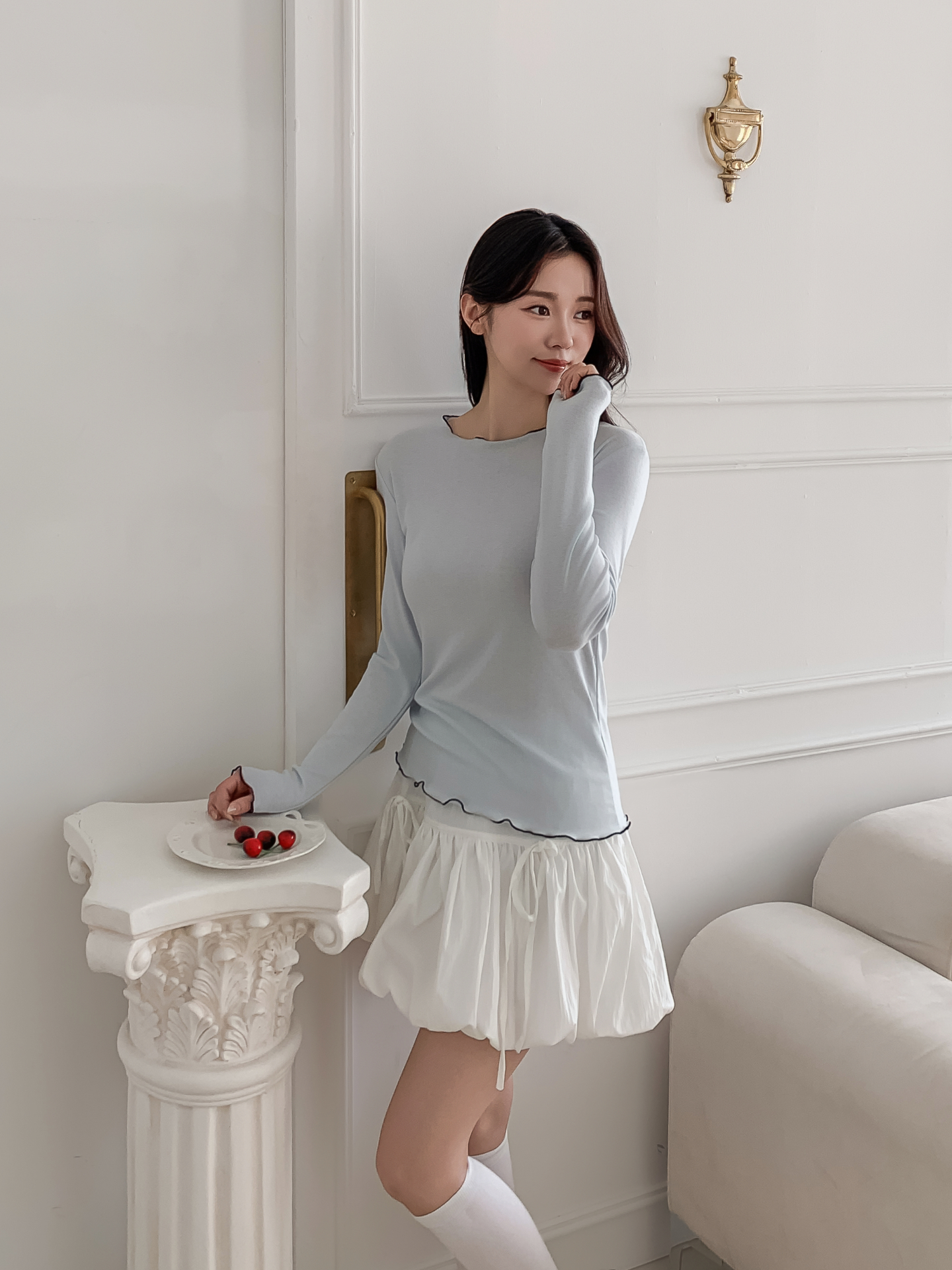 カット長袖無地Tシャツ | 詳細画像10